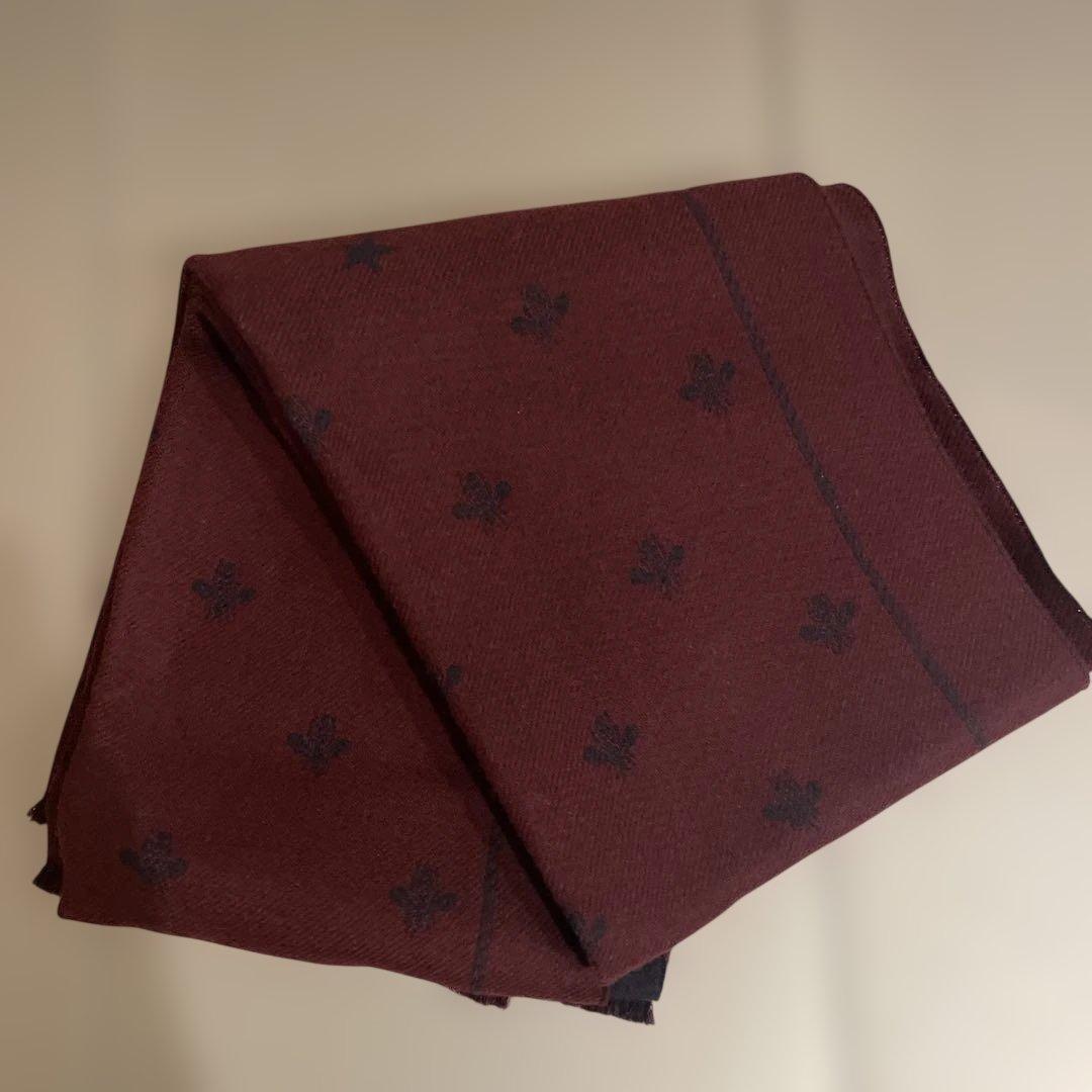 ◉GUCCI グッチ星と蜂柄　リバーシブル　マフラー