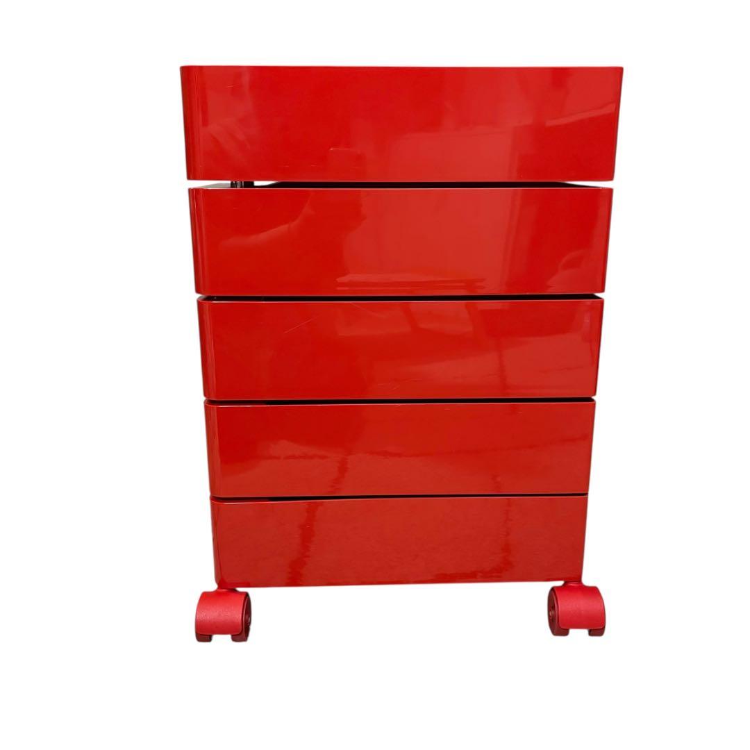 【希少レッド】MAGIS 360° コンテナ 5段 天板なし