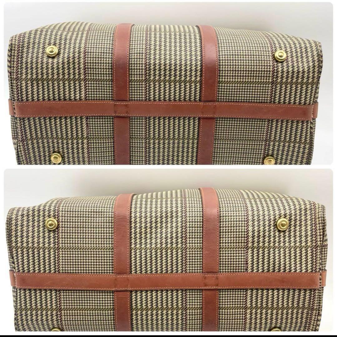 付属品完備 美品 ポロラルフローレン ボストンバッグ 2way 千鳥格子 総柄