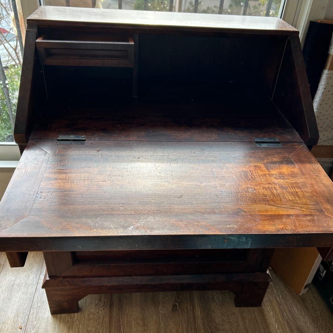 木製ダークブラウン箪笥 卓型