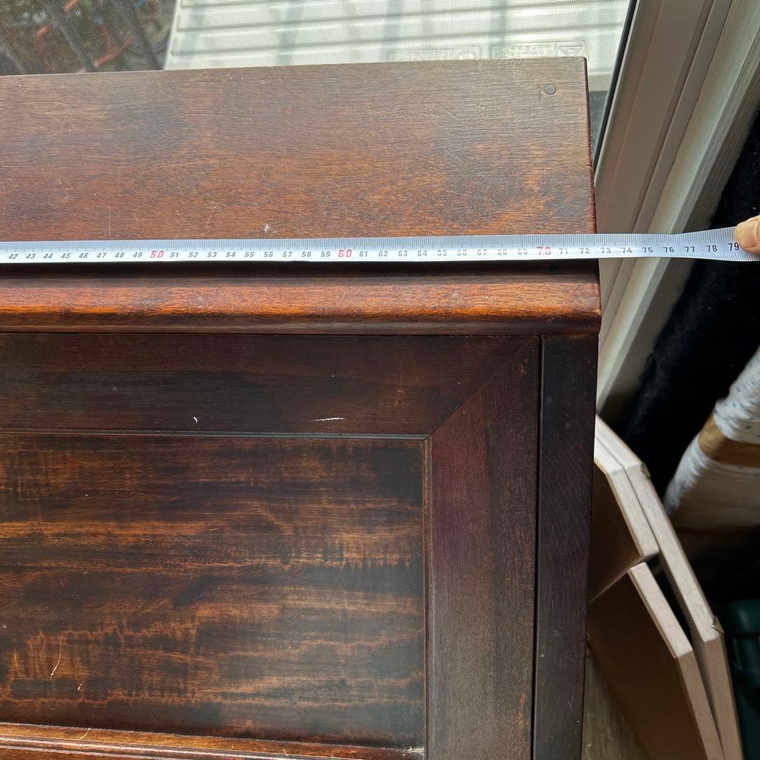 木製ダークブラウン箪笥 卓型