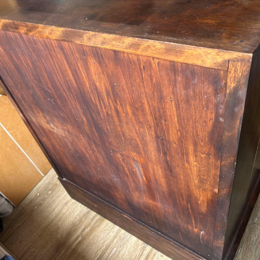 木製ダークブラウン箪笥 卓型