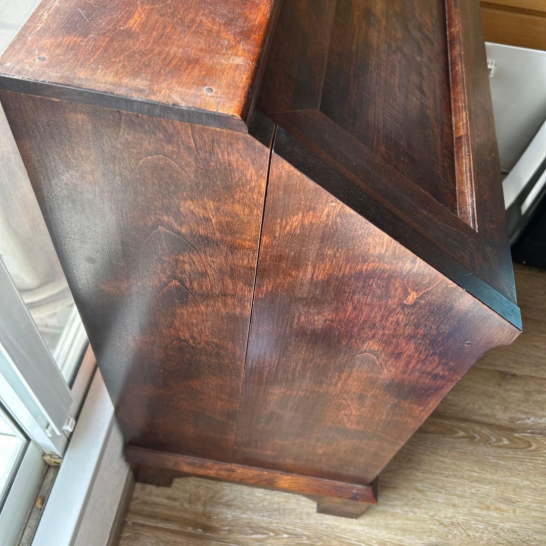 木製ダークブラウン箪笥 卓型