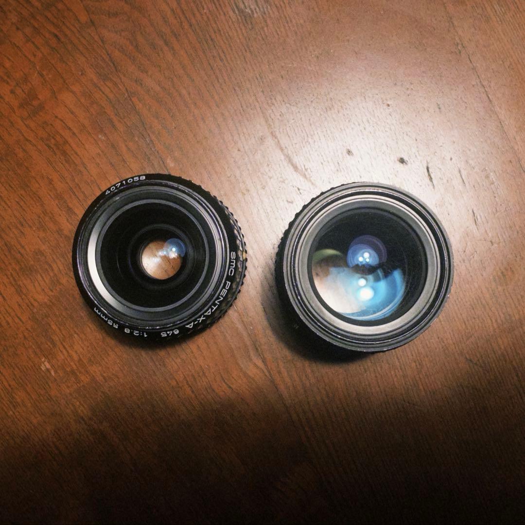 レンズ(単焦点) SMC PENTAX-A 645 1:2.8 55mm 1:3.5 150mm