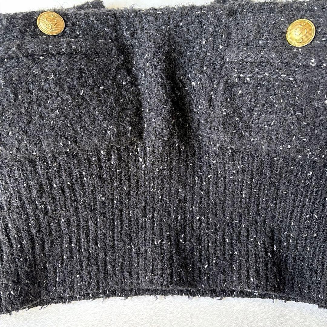 Curensology カレンソロジー ツイーディヤーン ニットベスト ブラック