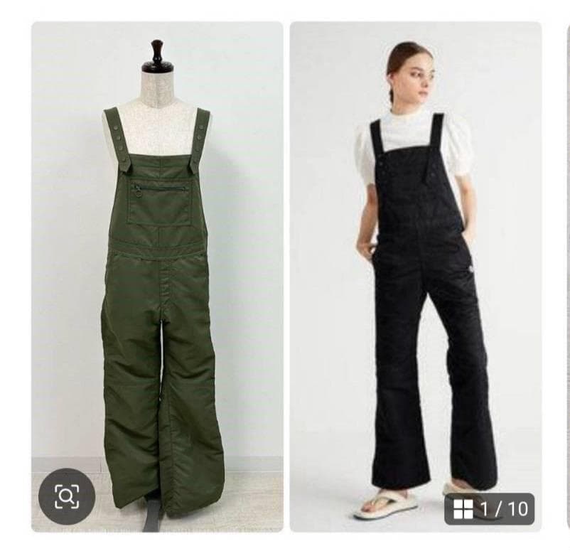 【新品】ボーダーズアットバルコニー ナイロン サロペット オーバーオール 38