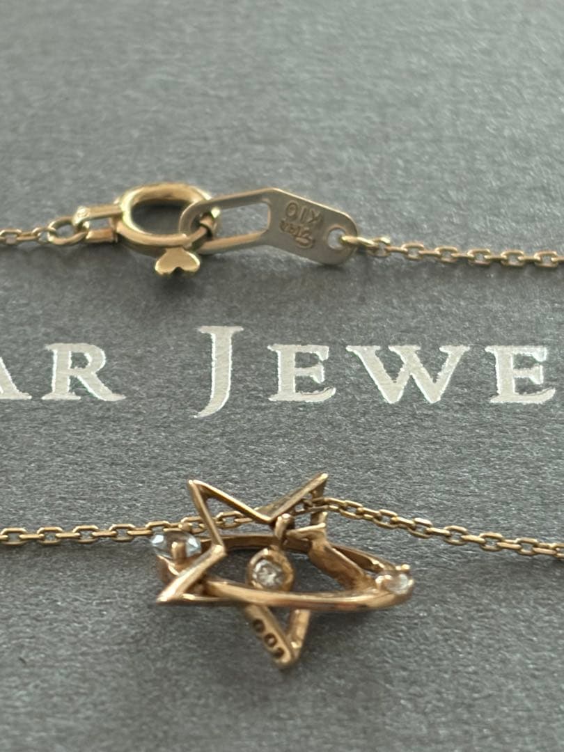 スタージュエリー ✨k10ダイヤモンド0.01ネックレス⭐︎保証書付き