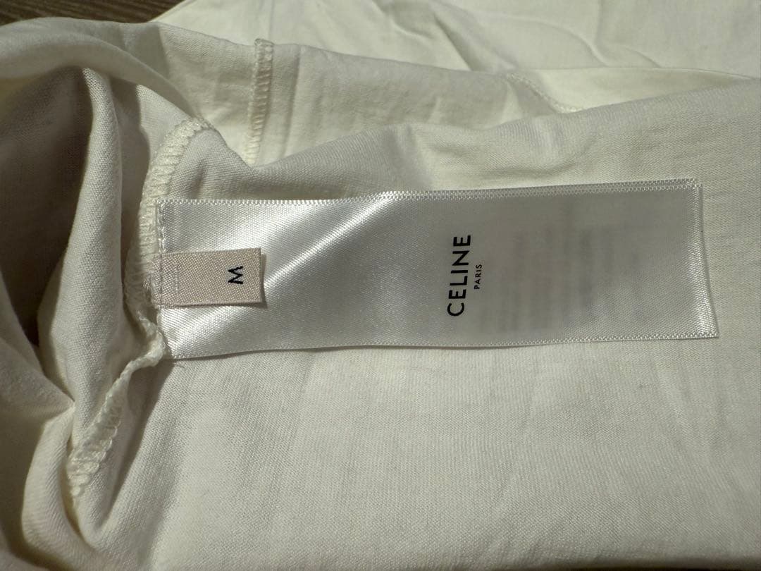 セリーヌ CELINE Tシャツ トリオンフロゴ Mサイズ　ホワイト