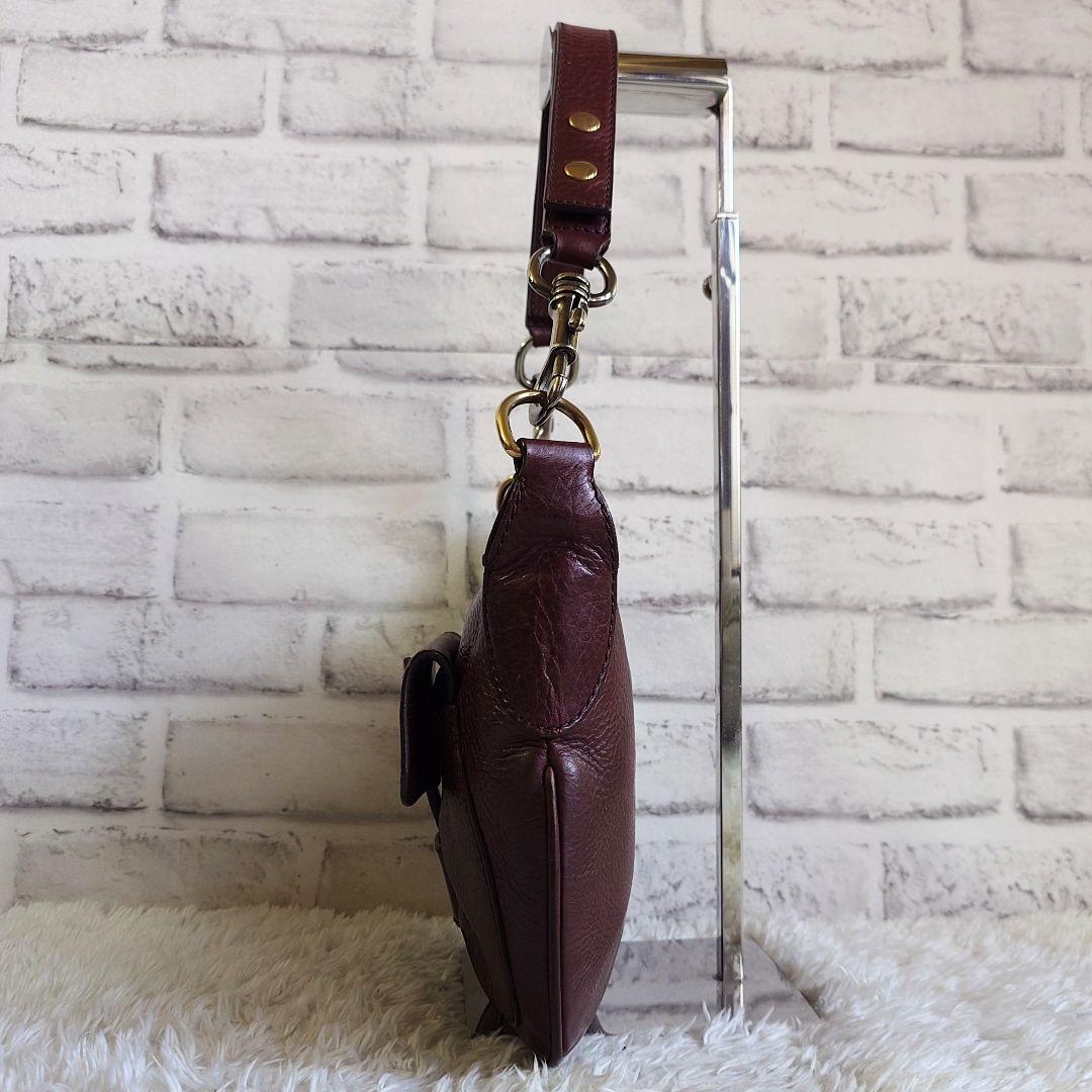 希少 セリーヌ 2way フィービー期 ショルダーバッグ ワンショル 茶 レザー