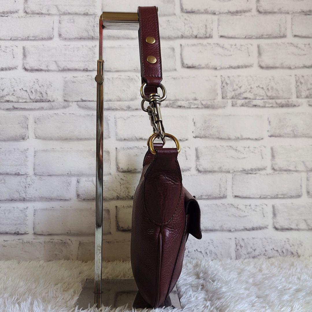 希少 セリーヌ 2way フィービー期 ショルダーバッグ ワンショル 茶 レザー