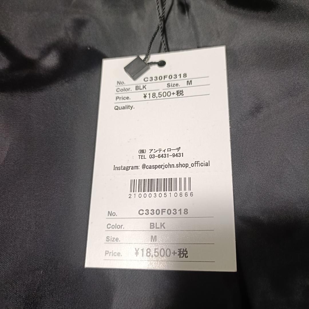 60%OFF 新品 ショート丈 Pコート M ブラック CASPER JOHN