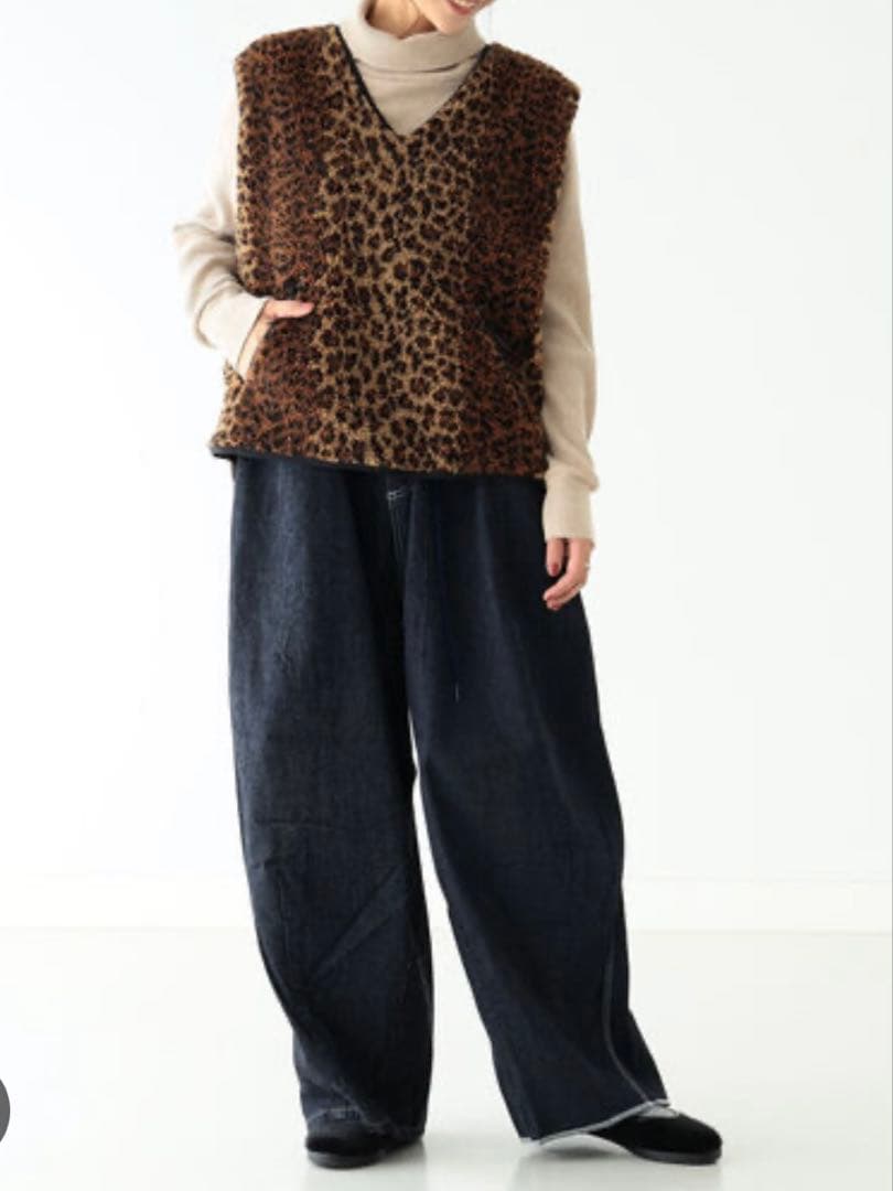 新品！BEAMS BOY / ボーイ ジャカード ボア プルオーバー ベスト