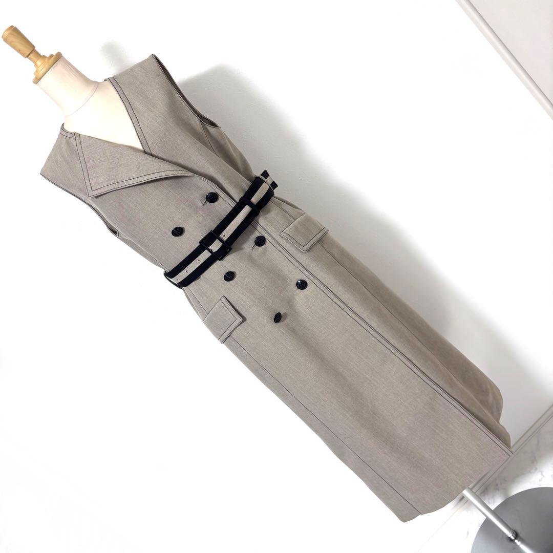 25SS 完売品 グレースコンチネンタル アシンメトリーカラーワンピース ジレ