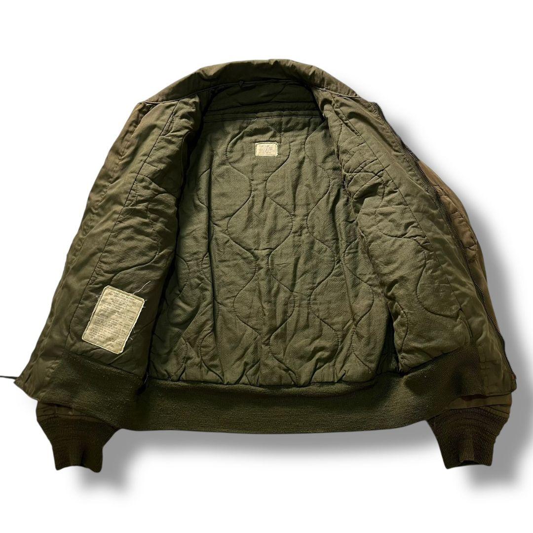 80s 米軍 実物 CVC タンカースジャケット M-R フライトジャケット