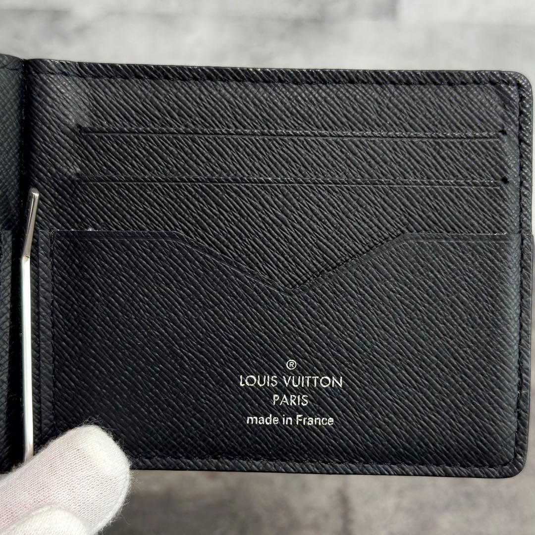 現行 IC搭載⭐️ルイヴィトン タイガ ポルトフォイユ パンス マネークリップ 黒