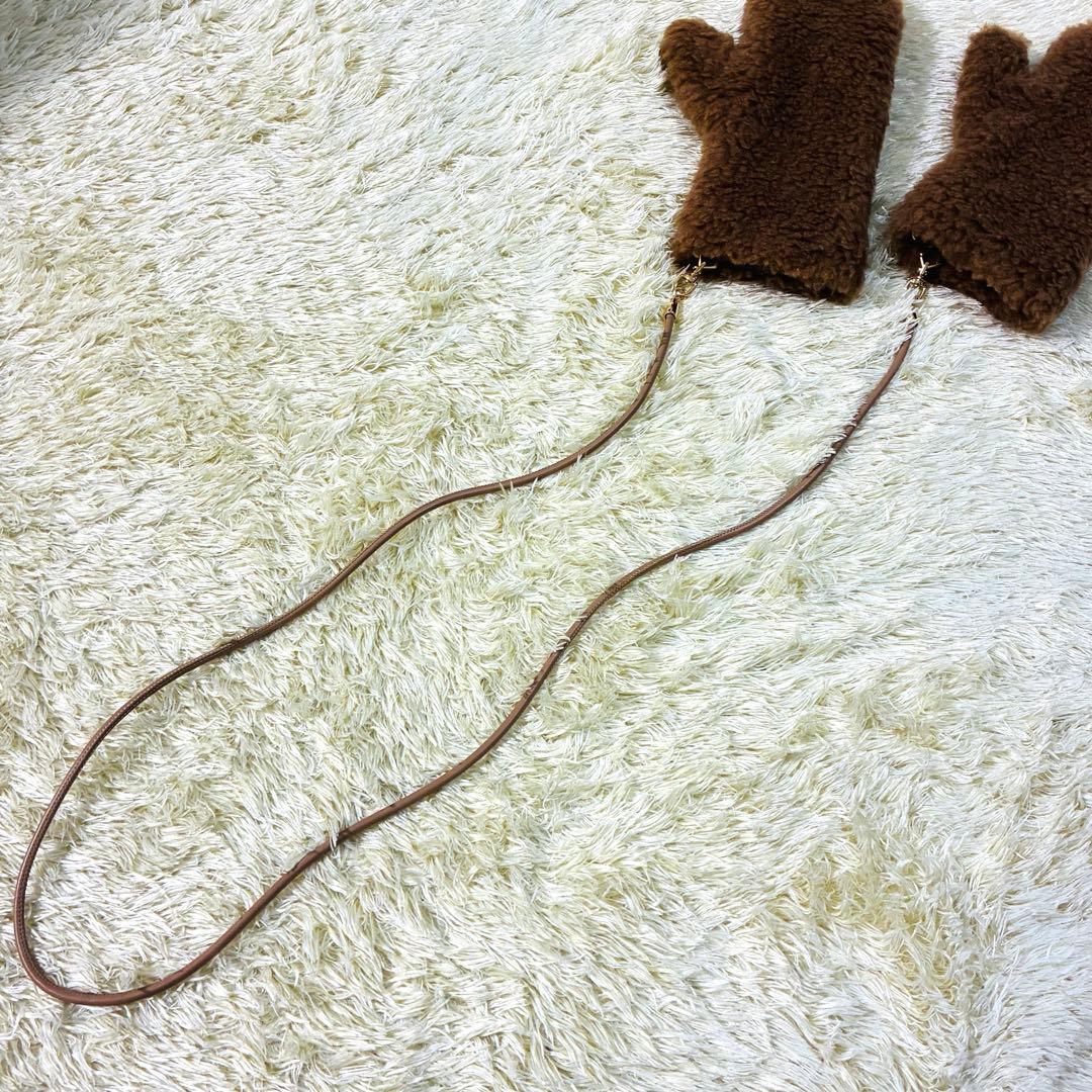 ★ 未使用　MaxMara マックスマーラ ミトン 手袋　テディベア　ブラウン