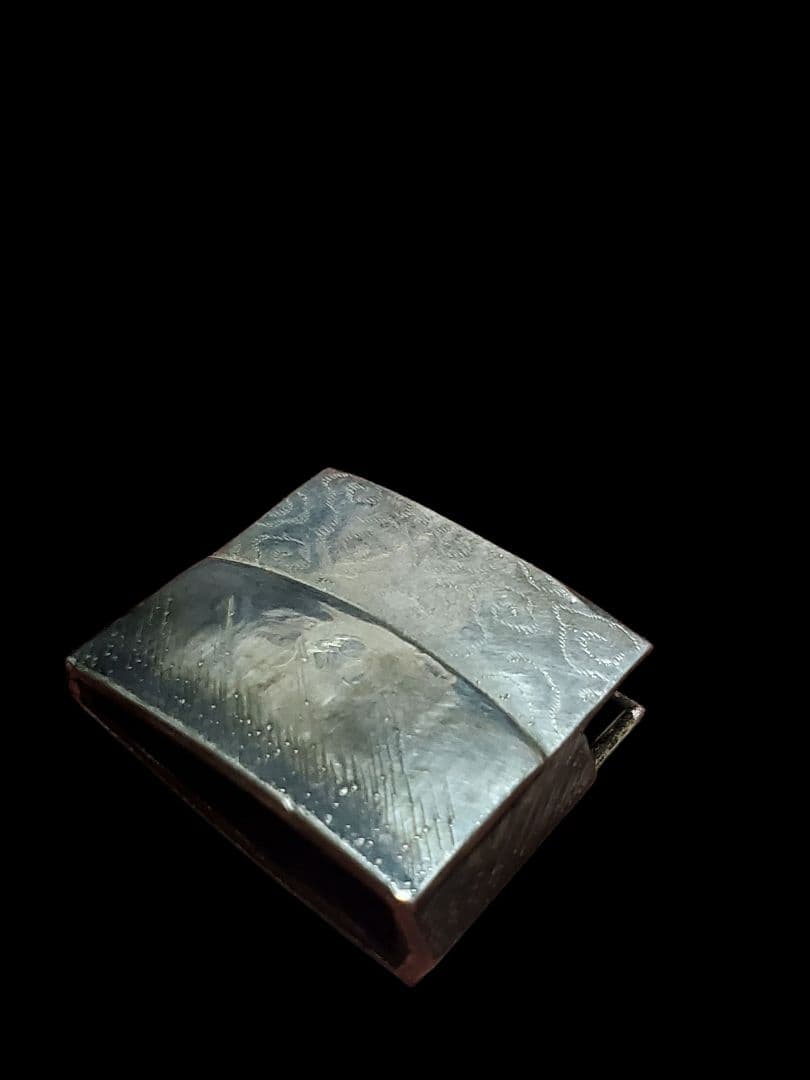 雲の彫刻が見事な銀着せ二重はばき　　時代物