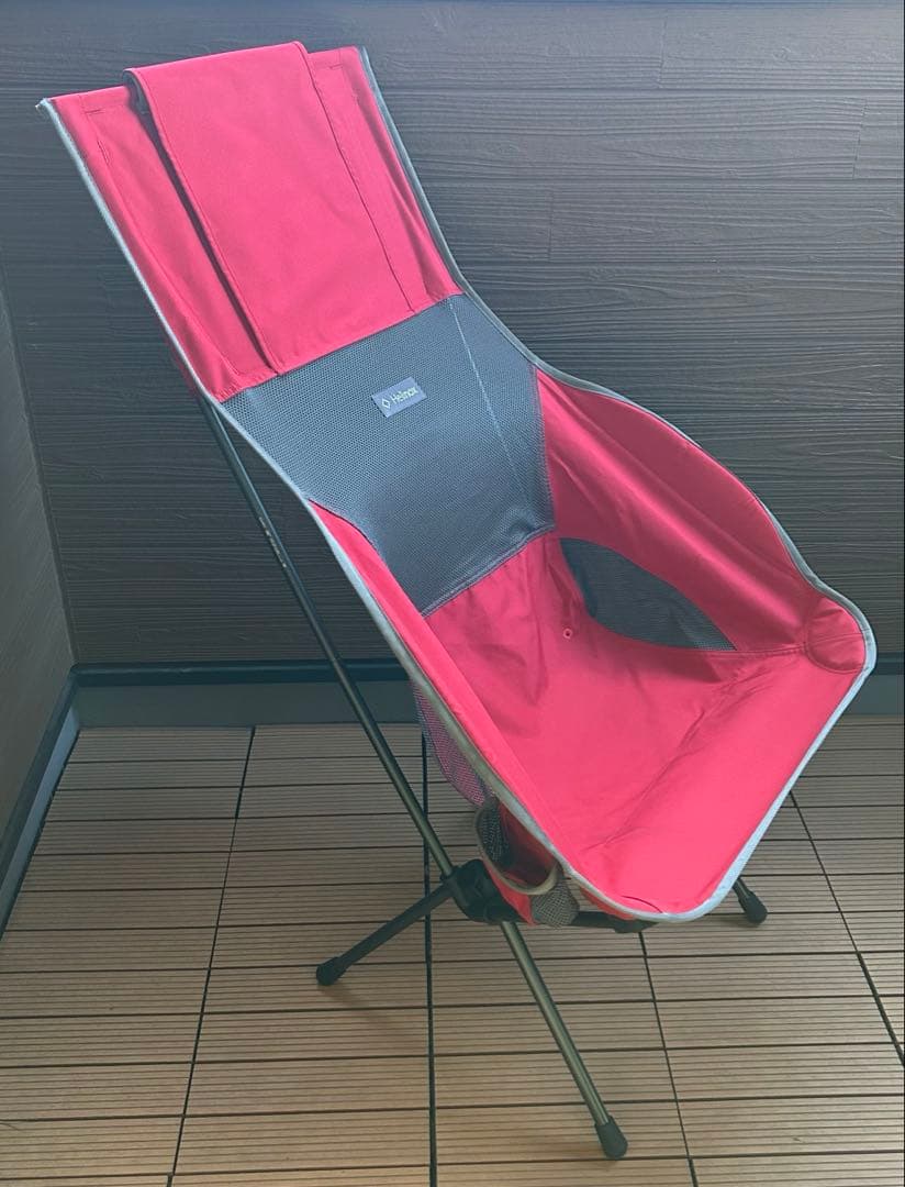 希少色 Helinox サバンナチェア スカーレット/アイアンブラック