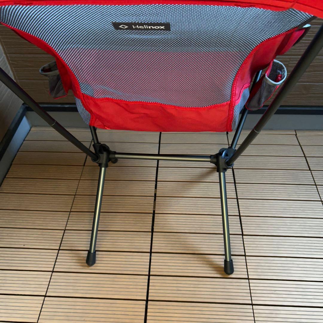 希少色 Helinox サバンナチェア スカーレット/アイアンブラック