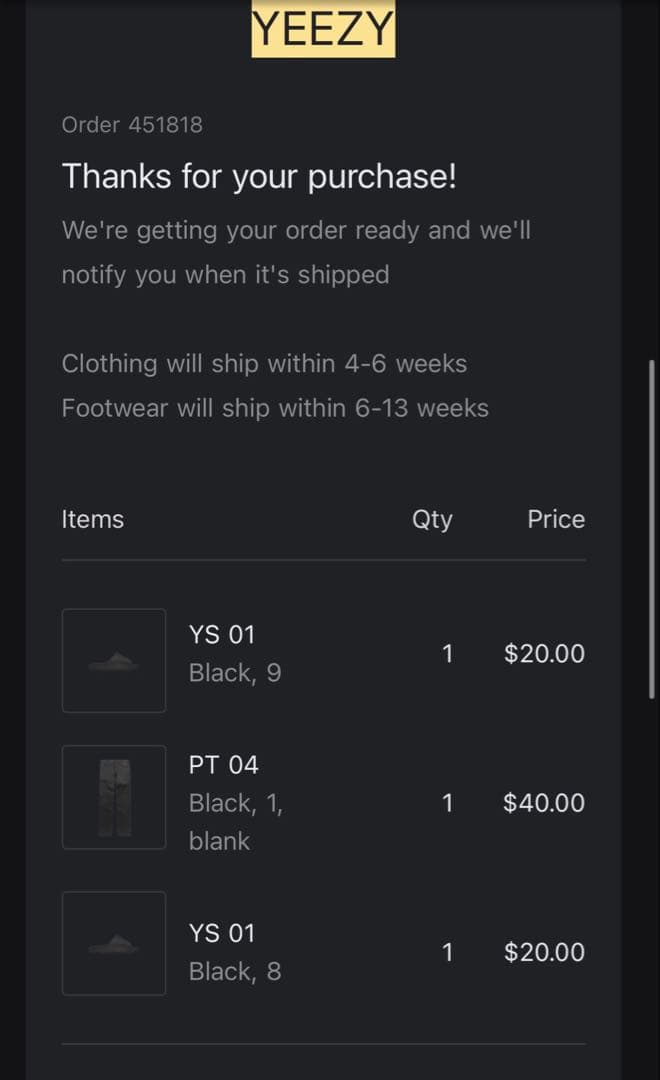 【激レア】Yeezy PT-04 Size 1 レザーパンツ