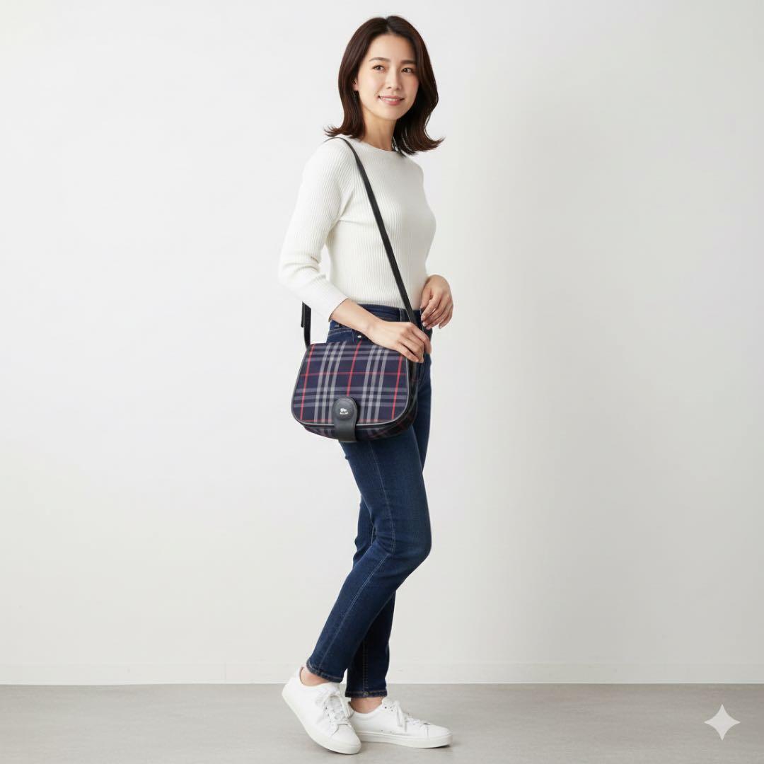 美品　ヴィンテージバーバリー　ノバチェック柄　ショルダーバッグ　斜め掛け