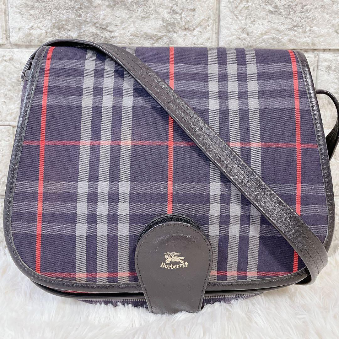 美品　ヴィンテージバーバリー　ノバチェック柄　ショルダーバッグ　斜め掛け