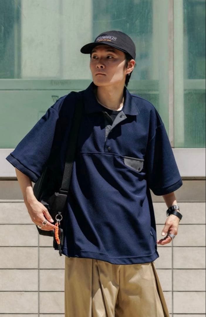 トップス ACTIVE CITY S/S SNAP POLO SHIRT
