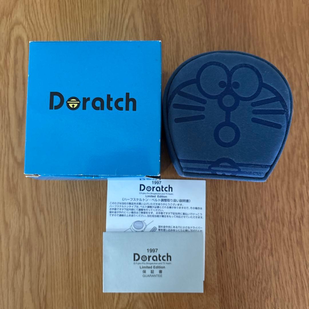 【新品】1997年ドラッチリミテッドエディションハーフスケルトンドラえもん腕時計