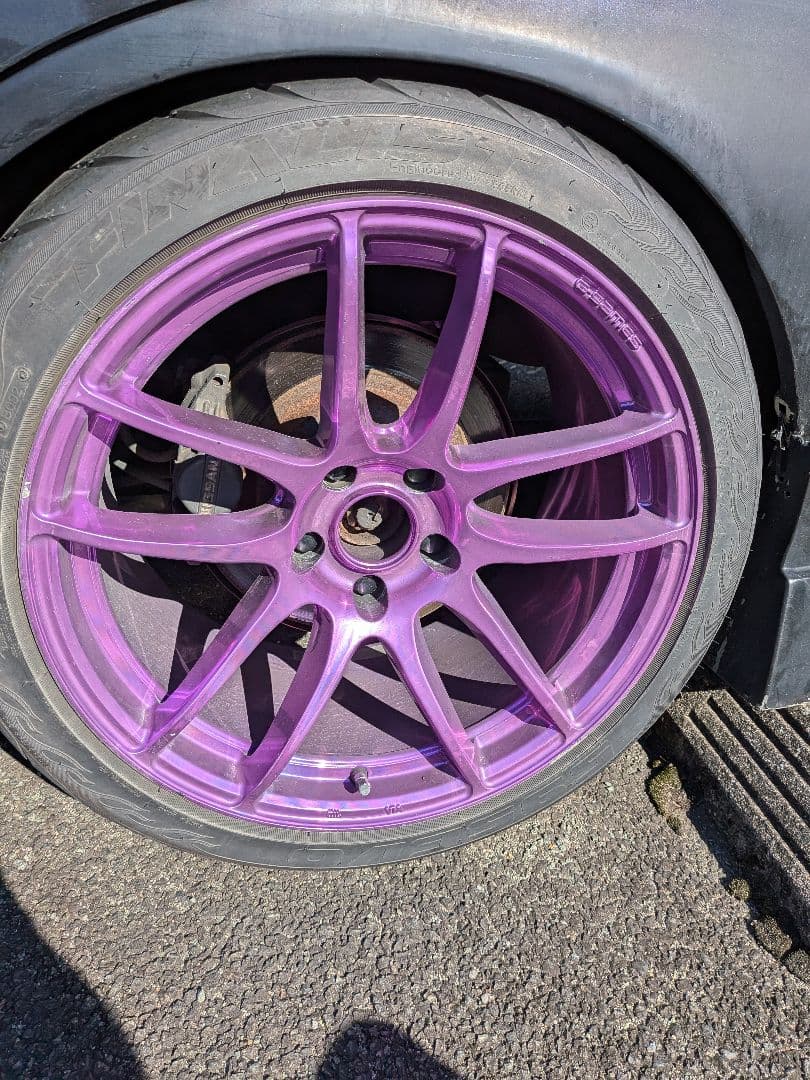 RAYS g-games 紫ホイール 中村直樹 ドリフト 18インチ