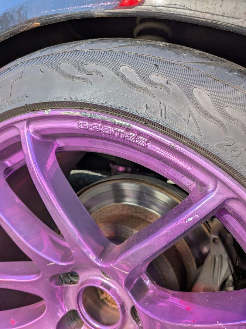 RAYS g-games 紫ホイール 中村直樹 ドリフト 18インチ