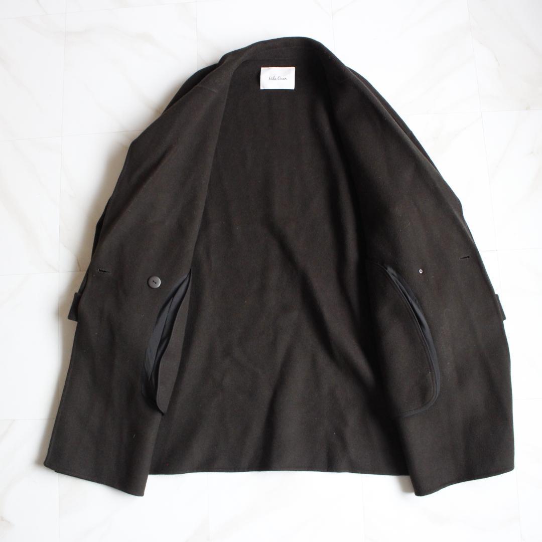 【24AW】Mila Owen ワイドシルエットダブルブレストコート ブラック