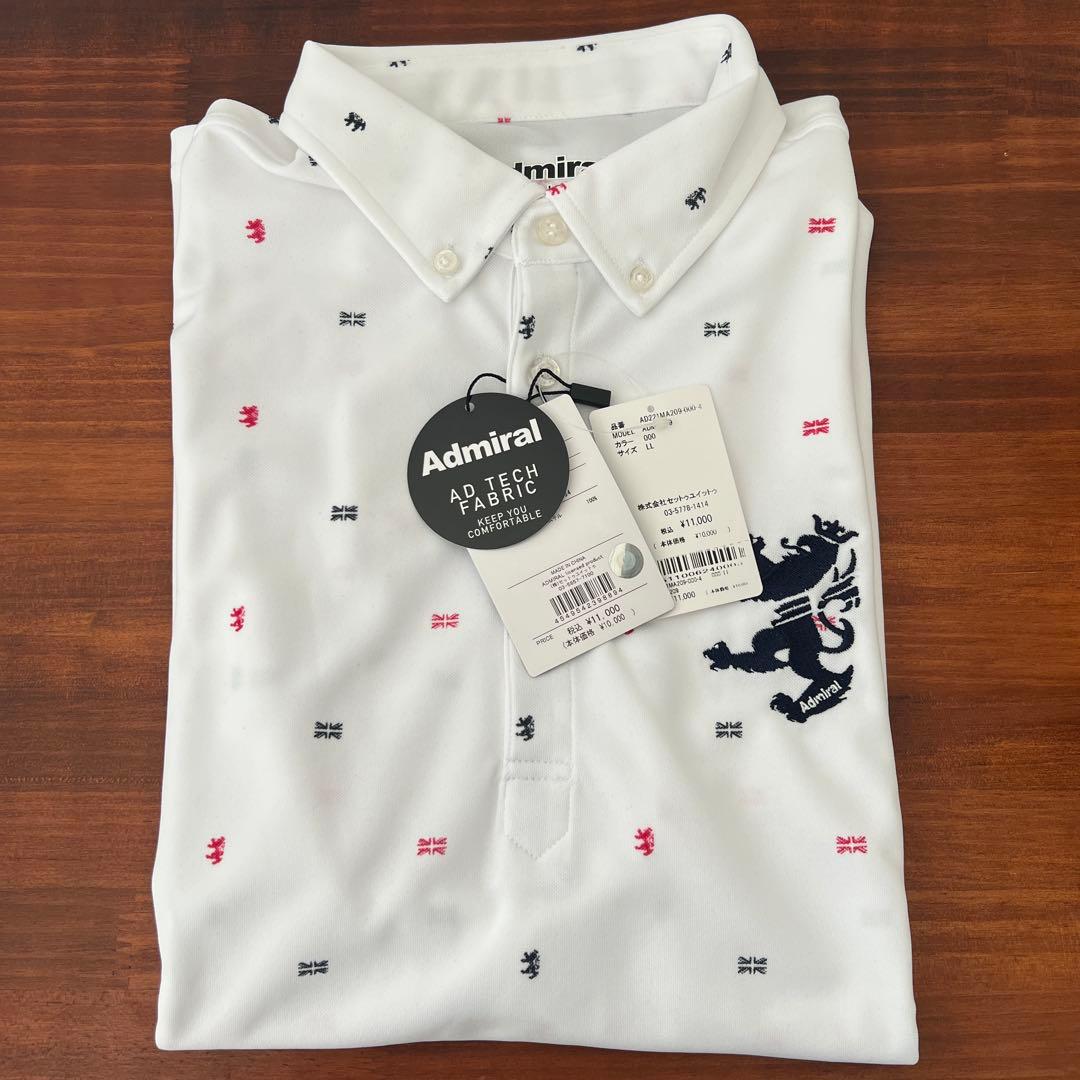 新品未使用　Admiral アドミラルゴルフ　ボタンダウンポロシャツ