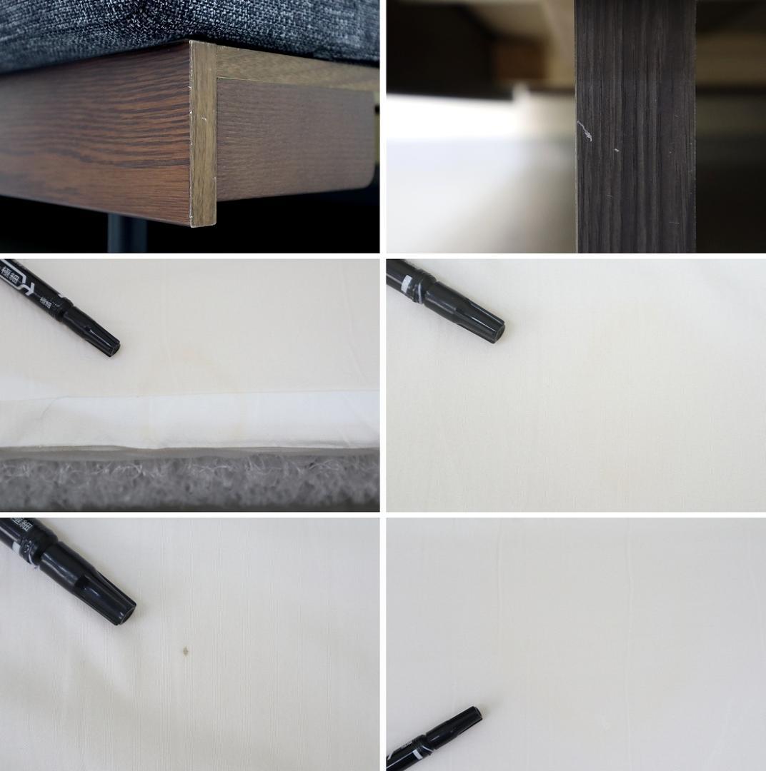 美品 モーブル リテリー ペース ごろ寝ソファ オーク材 ソファベッド 3人掛け