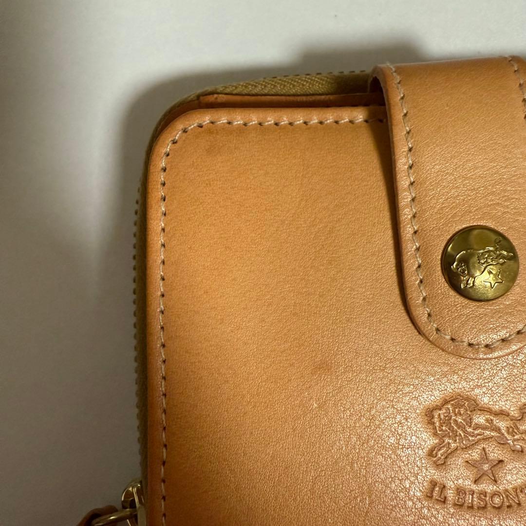IL BISONTE 二つ折り財布 ベージュ