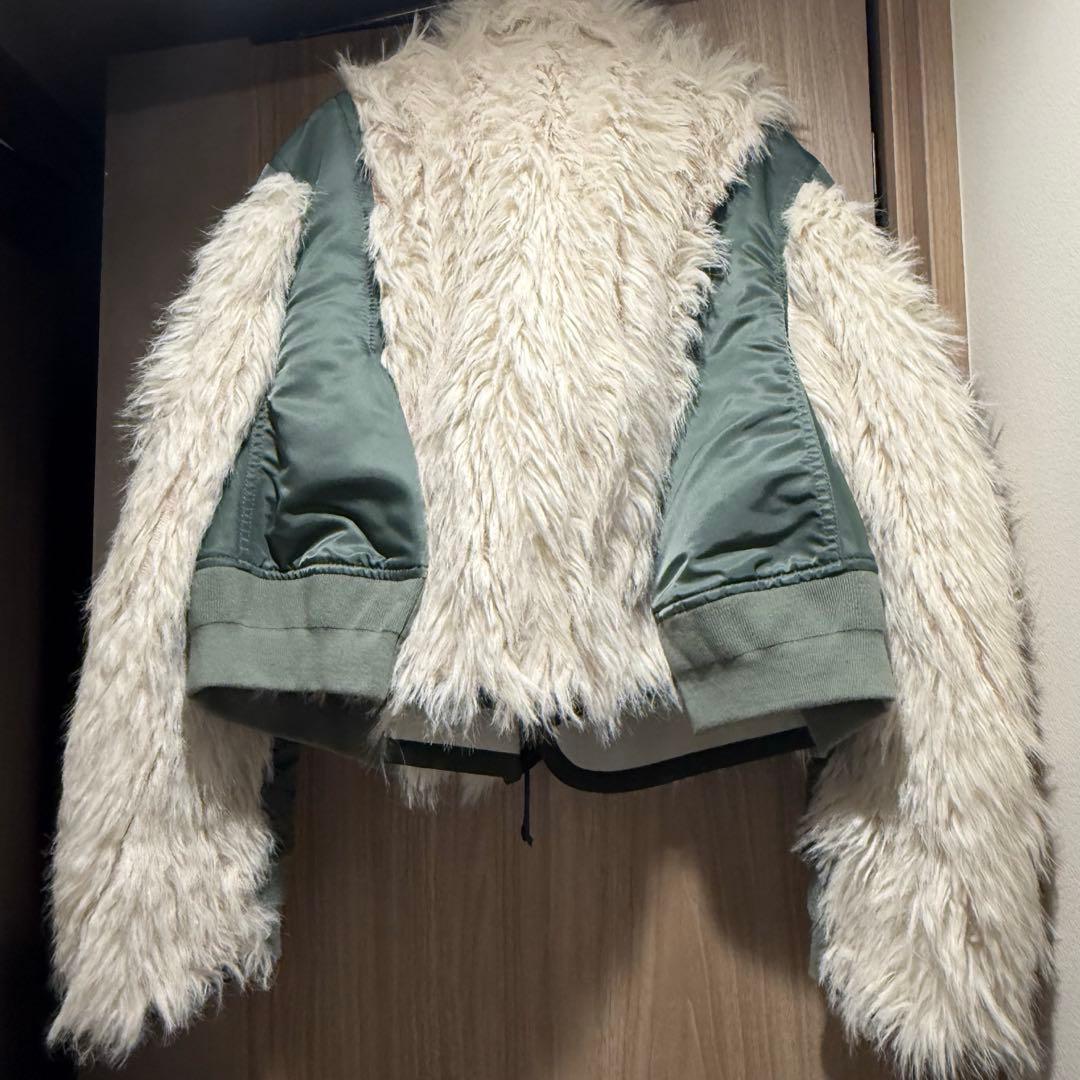 sacai ファー ジャケット MA-1 サイズ1