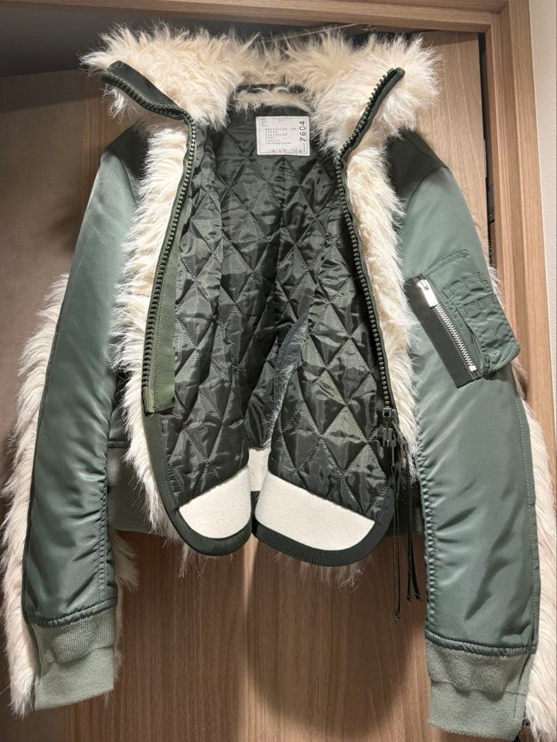 sacai ファー ジャケット MA-1 サイズ1