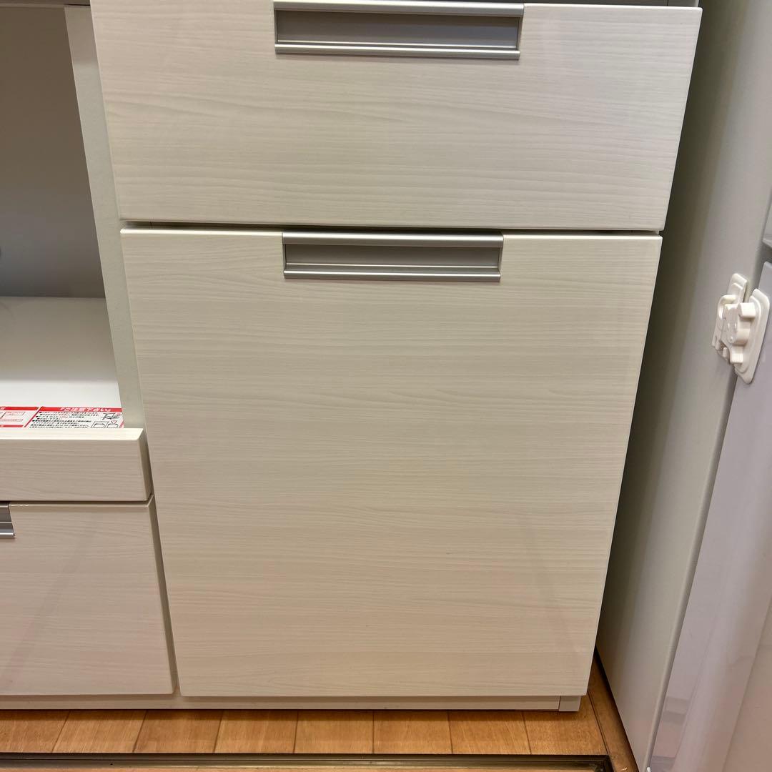 食器棚 キッチンボード ニトリ ダリア レンジボード カップボード　白　ホワイト