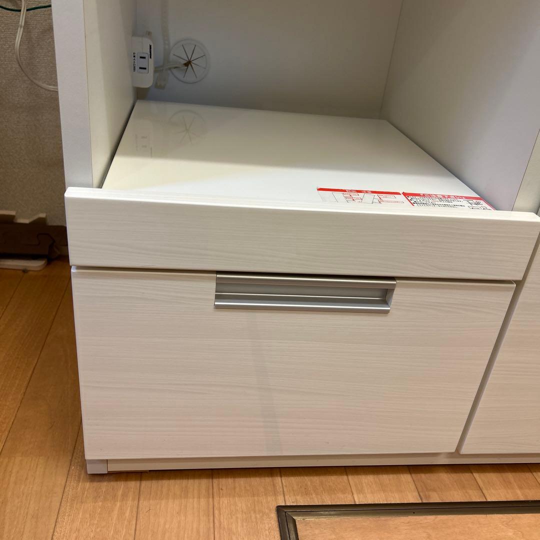 食器棚 キッチンボード ニトリ ダリア レンジボード カップボード　白　ホワイト