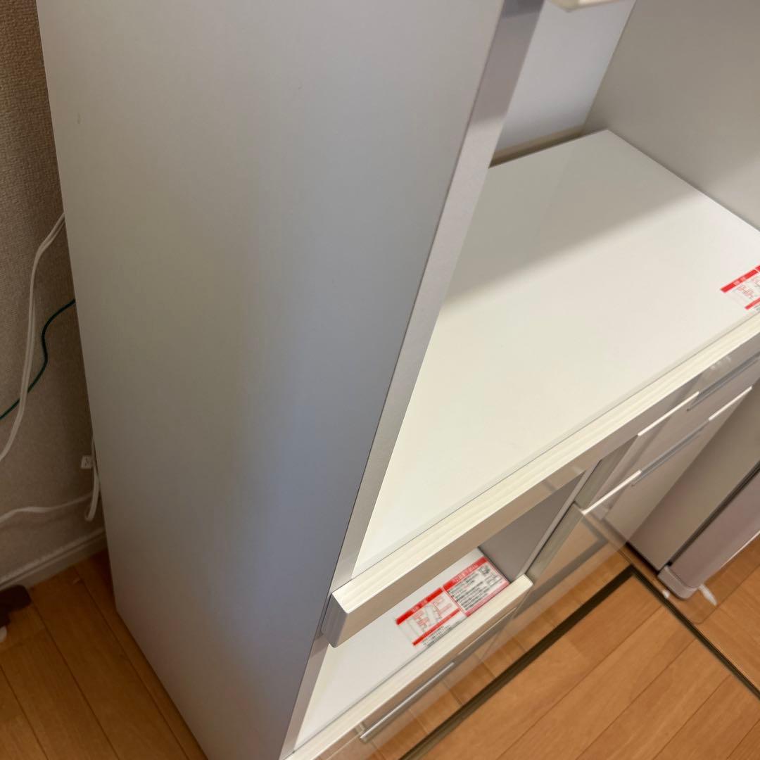 食器棚 キッチンボード ニトリ ダリア レンジボード カップボード　白　ホワイト