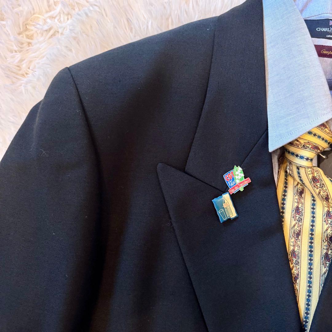 【LiLi6_6 様4点セット】モヘヤ混 ダブル スーツ セットアップ ピンズ