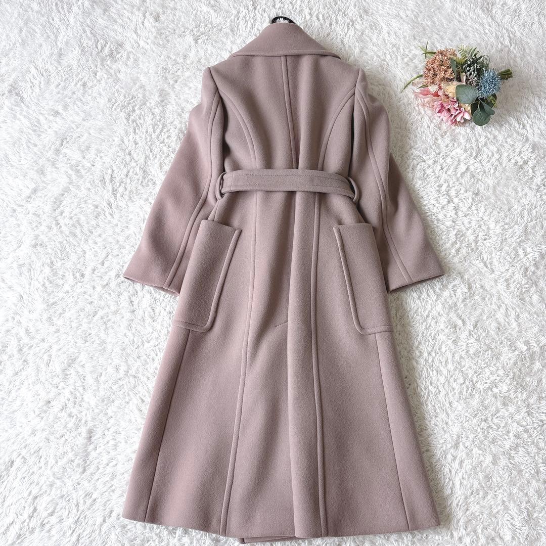 MAX&Co. ロングコート ショールカラー 女優襟 Aライン ベルト ファー