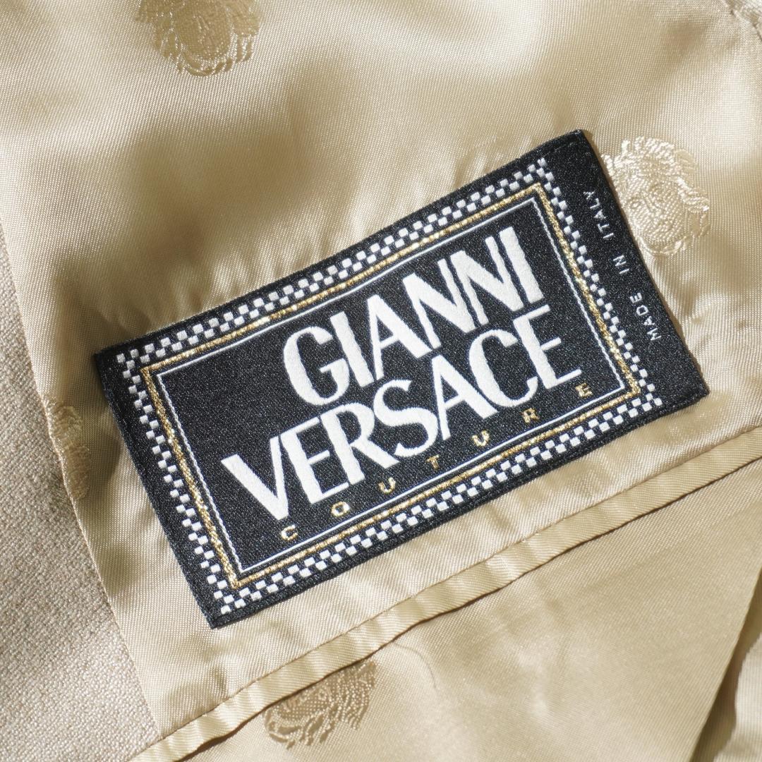 GIANNI VERSACE ショールカラーセットスーツ ベージュ/VW289