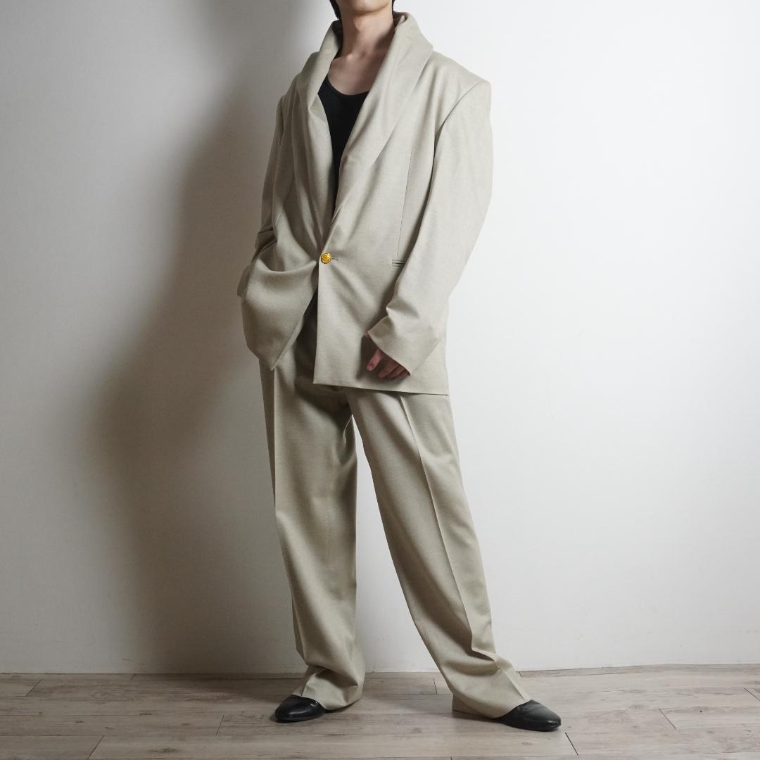 GIANNI VERSACE ショールカラーセットスーツ ベージュ/VW289