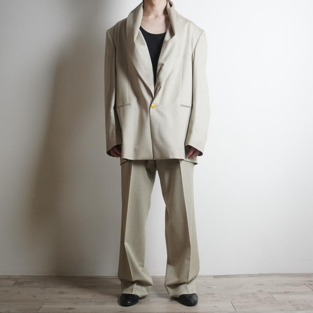 GIANNI VERSACE ショールカラーセットスーツ ベージュ/VW289