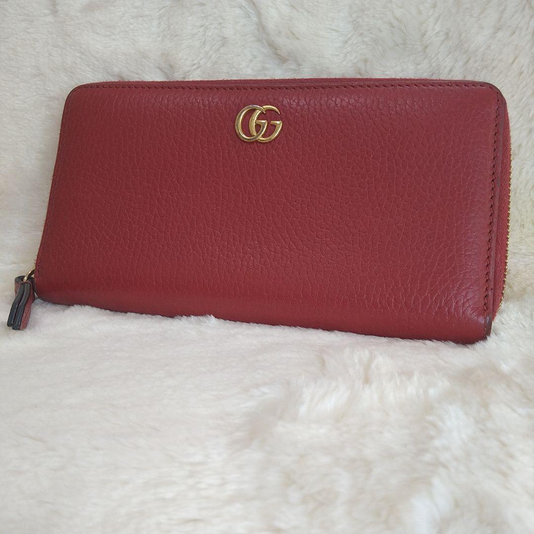 GUCCI 長財布 GGマーモント ジップアラウンドウォレット