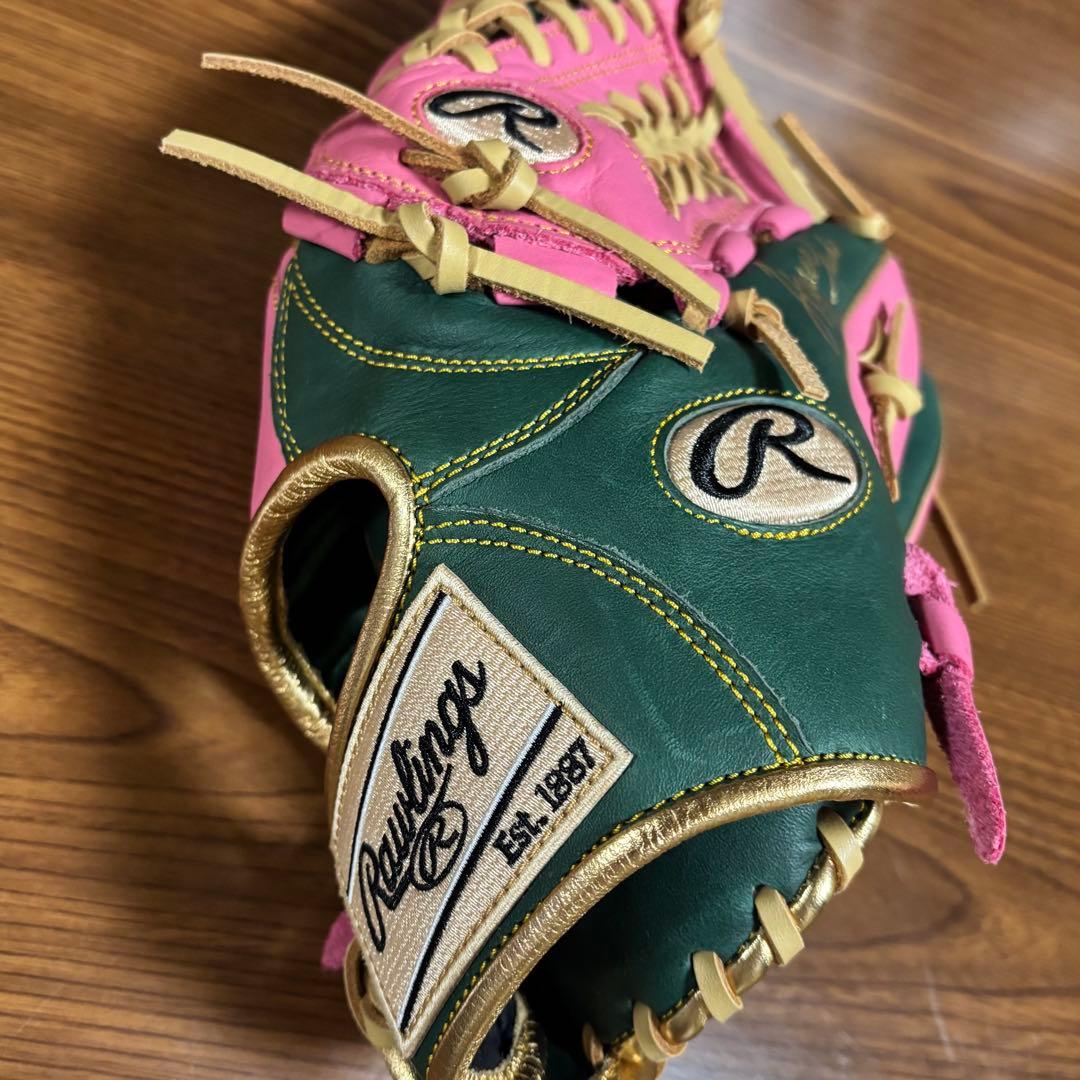 Rawlings Hypertech 野球グローブ ピンクグリーン