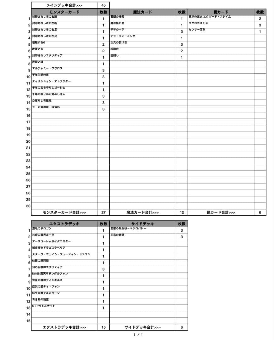 kuren様 オーダーメイド 遊戯王 デッキ作成