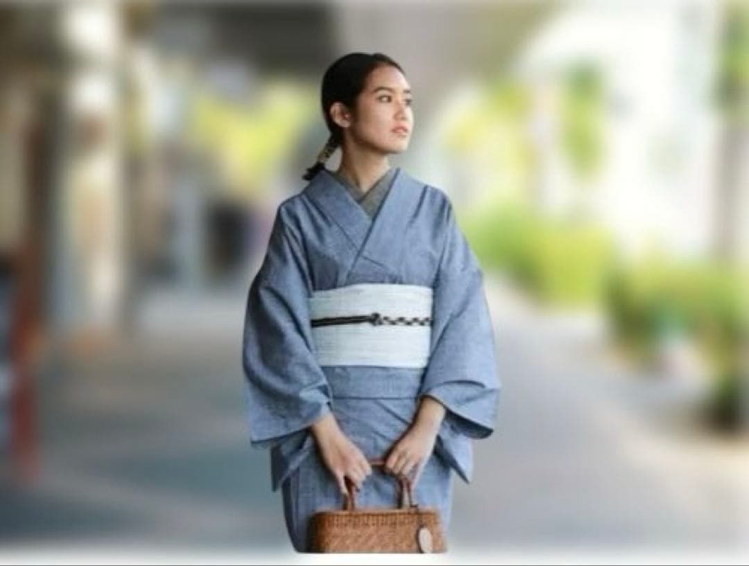 木綿着物　久留米織　たゆたふ　BOTAN Mサイズ