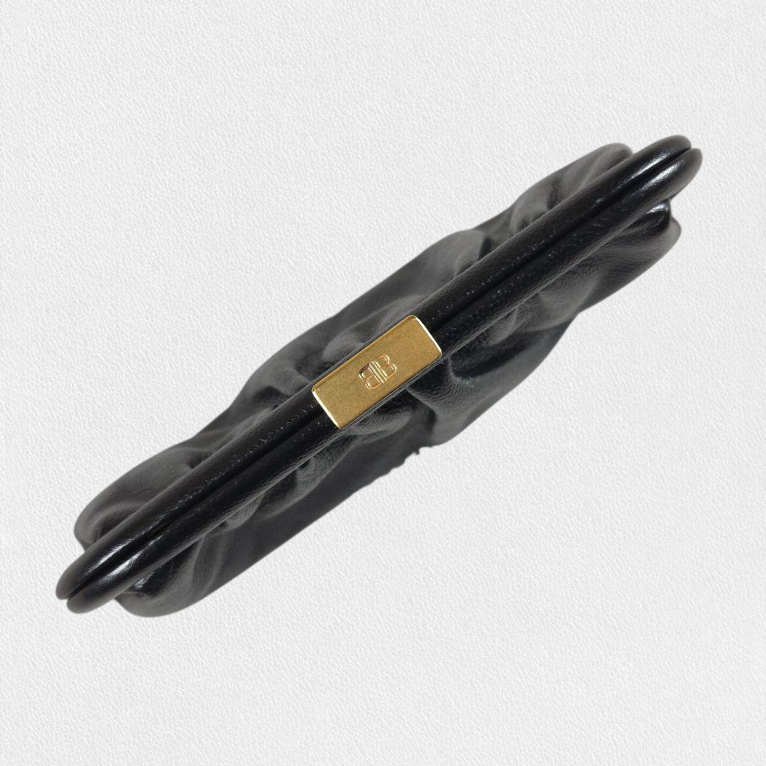 バッグ BALENCIAGA Black Leather Clutch Bag