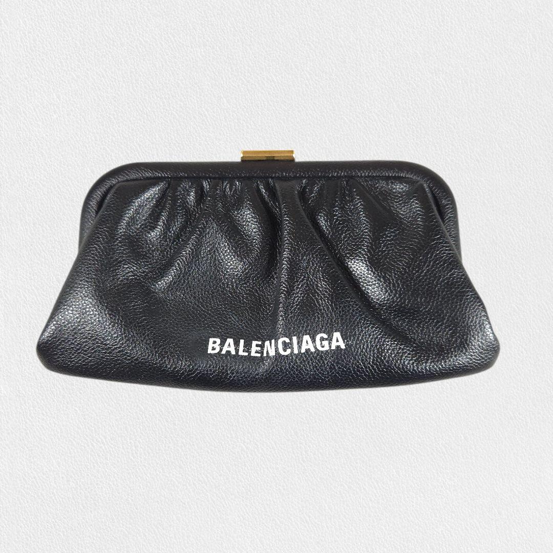 バッグ BALENCIAGA Black Leather Clutch Bag